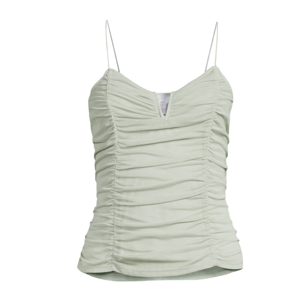 NO Boundaries Juniors' Ruched Mesh Tank Top In Diamant XXXL 21 New